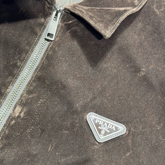 Prada Dark Brown Velvet Shirt Jacket - Picture 4 of 7